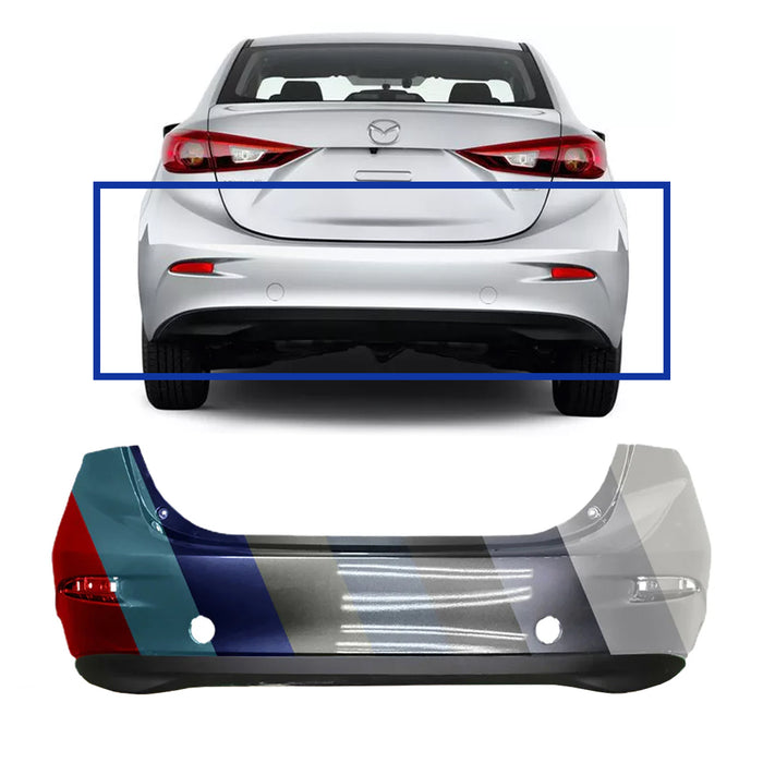 Mazda 3 Sedan CAPA Certified Rear Bumper - MA1100215C