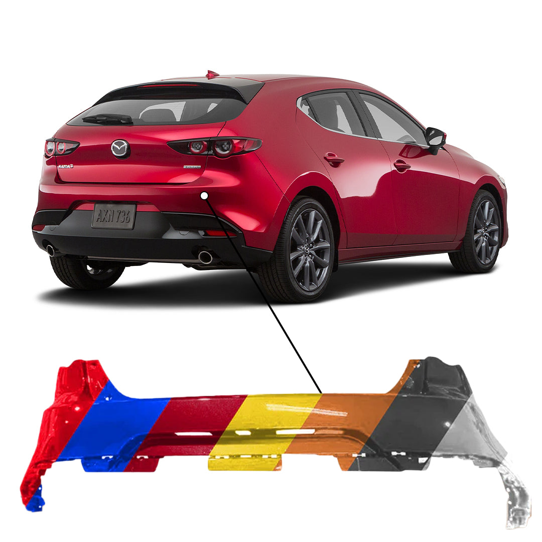 2019-2021 Mazda Mazda 3 Hatchback Rear Bumper - MA1100235 — Partify