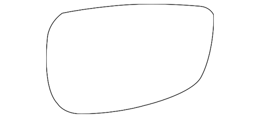 Mazda CX-30 Door Mirror Glass Without Blind Spot Detection Non-Heated - MA1325126