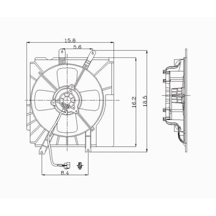 Mazda 323/Protege Engine Cooling Fan Assembly Includes Motor/Blade/Shroud 1.6L L4/1.8L L4 FWD - MA3115103