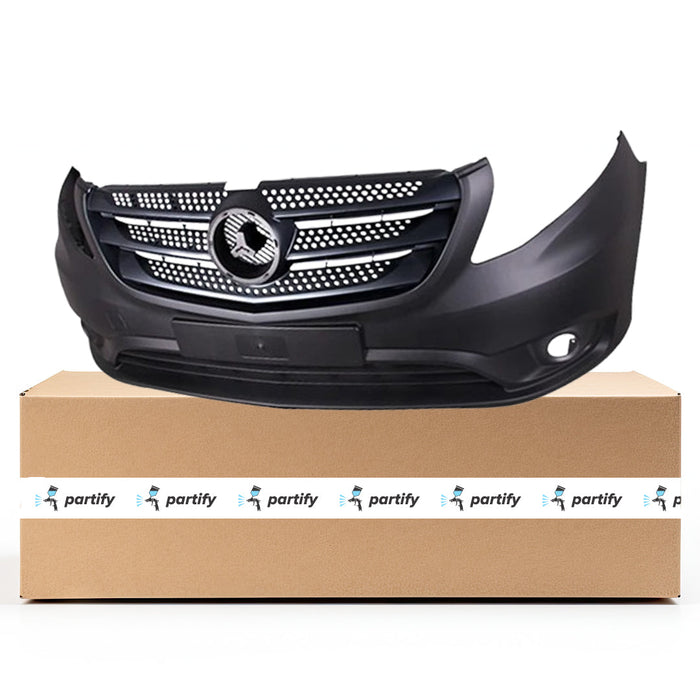 Mercedes-Benz Metris CAPA Certified Front Bumper W447 W/O Active Park Assist W/Fog Lamps Textured - MB1000503C