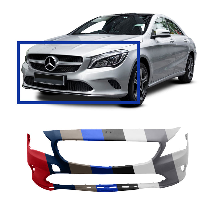 Mercedes-Benz CLA CAPA Certified Front Bumper Without AMG Package & Without Sensor Holes - MB1000536C