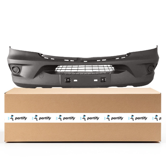 Mercedes-Benz Sprinter 1500/2500/3500/3500XD CAPA Certified Front Bumper W907 W/Fog Lamps W/Front View Camera Textured - MB1000611C