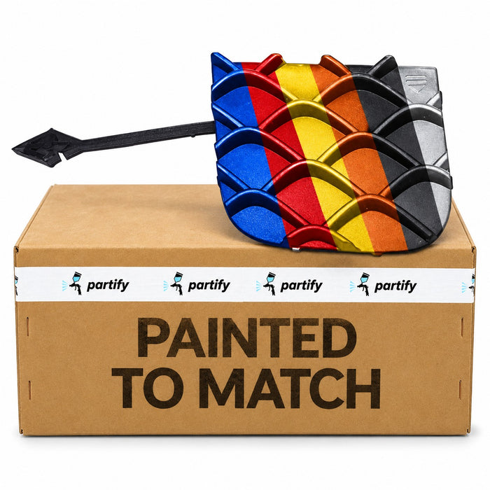 Partify painted-to-match tow hook cover graphic - MB1129119