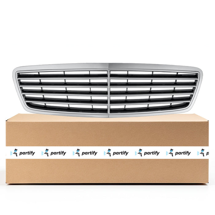 Mercedes-Benz C230/C240/C280/C32 AMG/C320/C350 CAPA Certified Grille W203 Black Avantgarde/Elegance Package Assembly Sedan/Wagon - MB1200117C