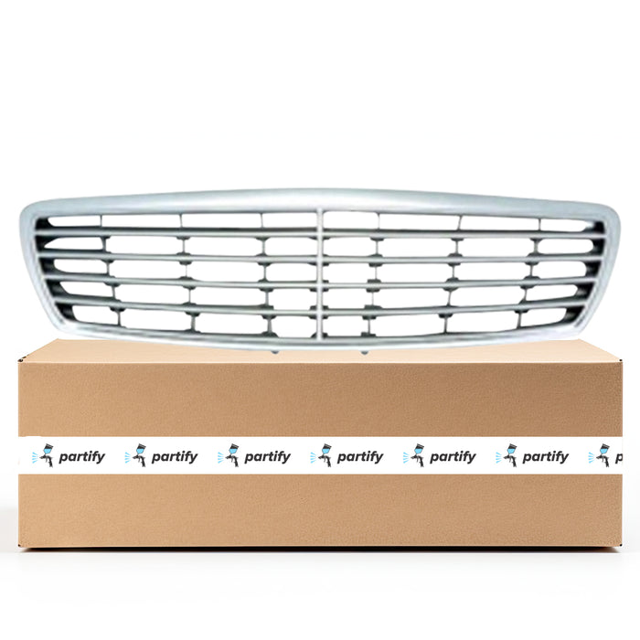 Parrilla plateada con marco cromado para Mercedes E320 con certificación CAPA - MB1200134C