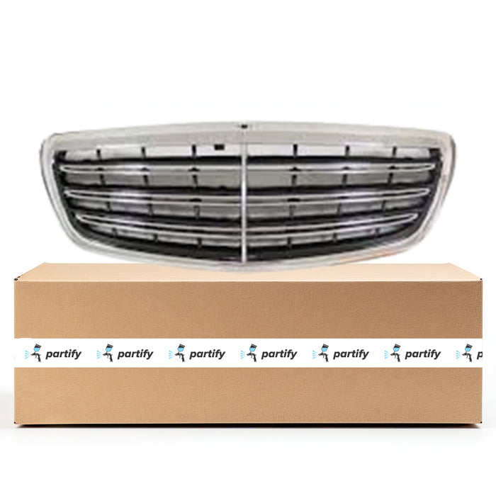 Mercedes S450 Grille Chrome Black Without Camera/Adaptive Cruise/Night Vision Sedan - MB1200207