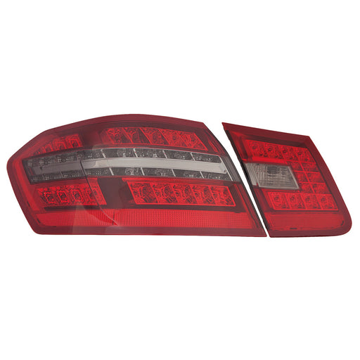 Mercedes-Benz E300/E350/E400/E550/E63 AMG Hybrid Tail Light Set W212 Led 4 Pcs Smoke/Red Lens Sedan - MB2811104