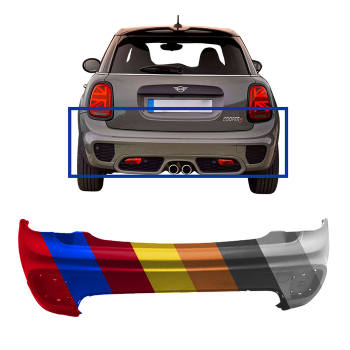 Mini Cooper Convertible/ 2-Door Hatchback CAPA Certified Rear Bumper John Cooper & S-Model - MC1100153C