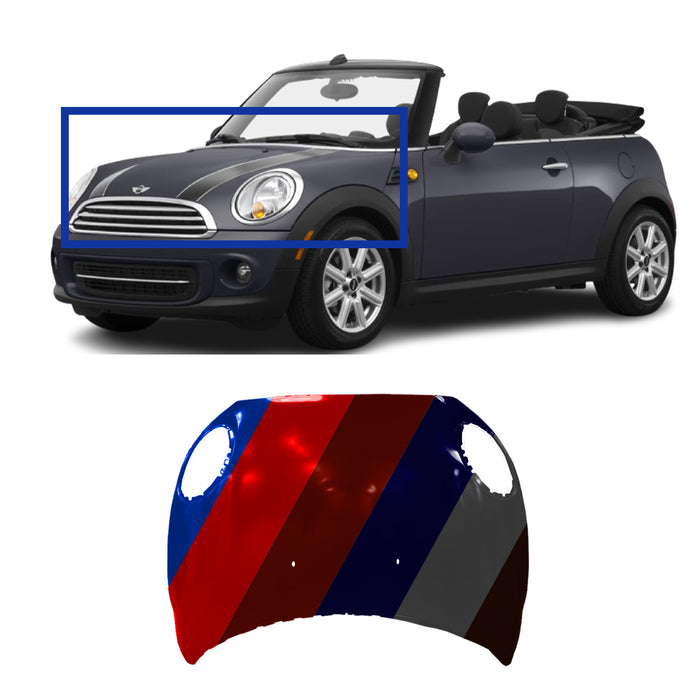 Mini Cooper Base/5 Door/Convertible/Hatchback CAPA Certified Hood Without Turbo Holes - MC1230106C