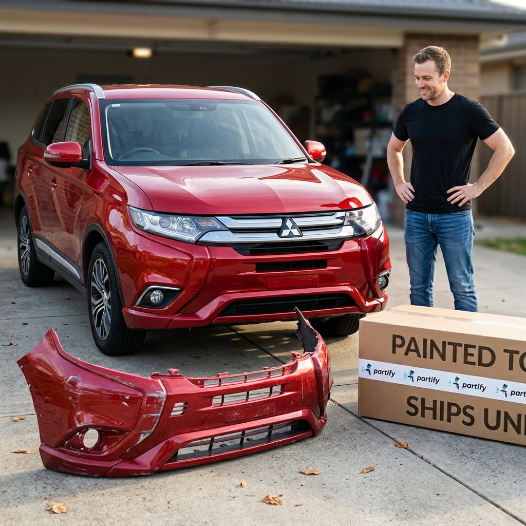 2016-2018 Mitsubishi Outlander Front Bumper - MI1000341 — Partify
