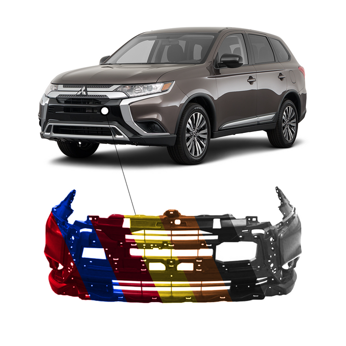 2019-2020 Mitsubishi Outlander Front Bumper - MI1000349 — Partify 2019-2020 Mitsubishi Outlander Front Bumper - MI1000349 — Partify