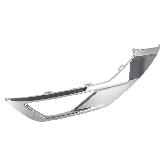 Mitsubishi Outlander SE/SEL Front CAPA Certified Passenger Side Bumper Insert Fog Lamp Bezel For Use W/Fog Lamps Chrome - MI1039133C