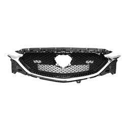 2017-2021 Mazda CX5 Grille Painted Black Mesh With Lower Chrome
