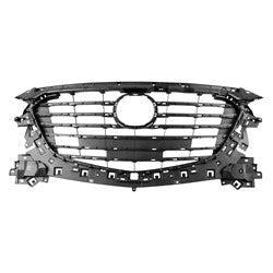 Parrilla Mazda 3 con certificación CAPA, color negro mate. Modelos fabricados en México, sin base de emblema. Para usar con moldura adicional. Sedán/Hb - MA1200213C
