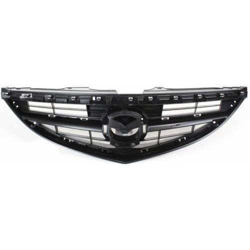 2009-2013 Mazda Mazda 6 Grille Black Textured - MA1200181-Partify-Painted-Replacement-Body-Parts