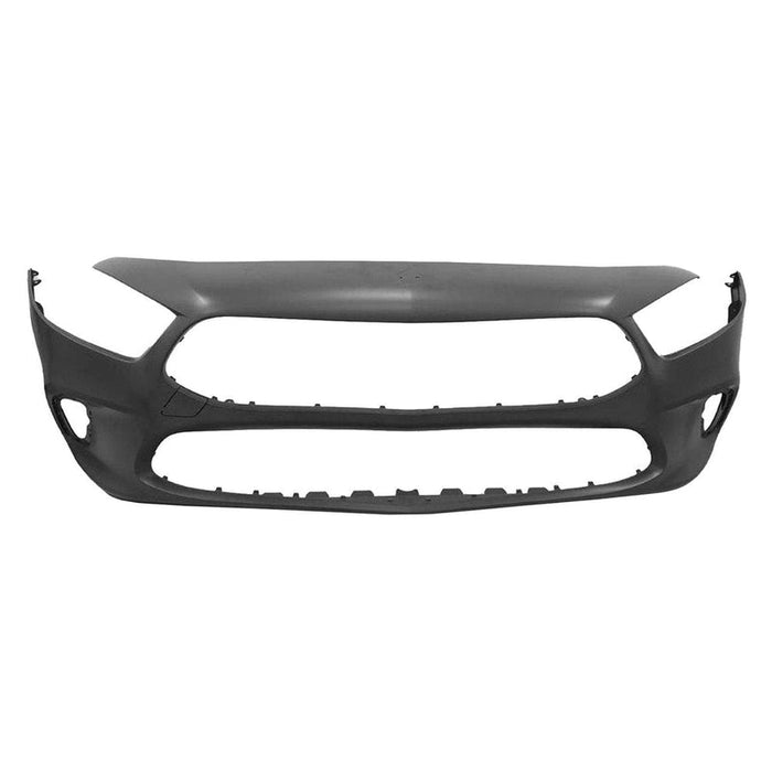 Mercedes-Benz A Class CAPA Certified Front Bumper With Tow Hook Cover Hole & Without Park Assist & Without Camera Hole & Without AMG - MB1000592C