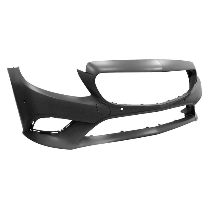 Mercedes-Benz C300 Sedan/Coupe/Convertible CAPA Certified Front Bumper With Tow Hook Cover Hole & With Sensor Holes & With Camera Hole & Without AMG - MB1000596C