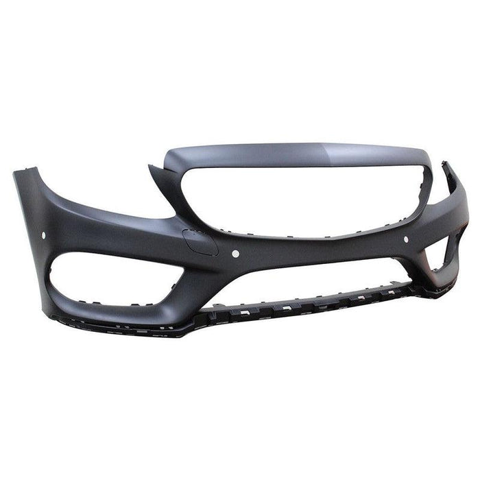 Mercedes C300 CAPA Certified Front Bumper With Sensor Holes - MB1000491C