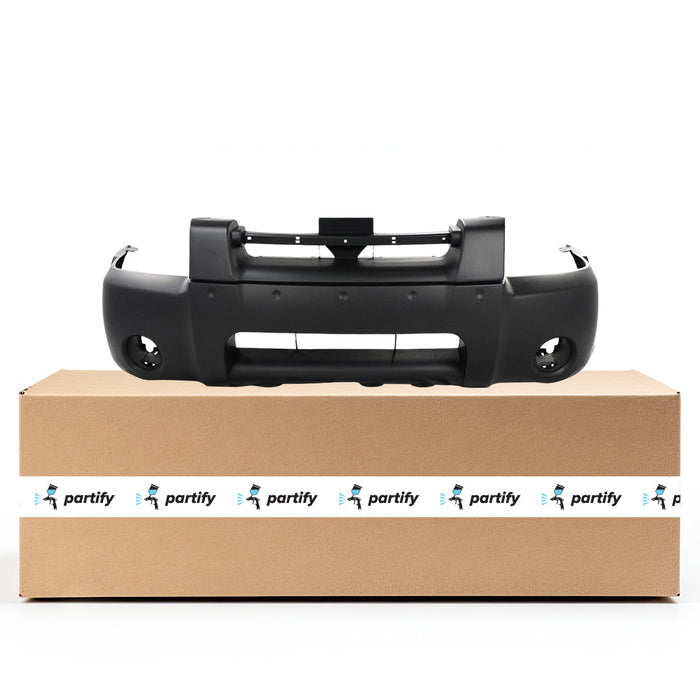 Nissan Frontier CAPA Certified Front Bumper W/O Holes For Fender Flares Textured Dark Gray - NI1000186C
