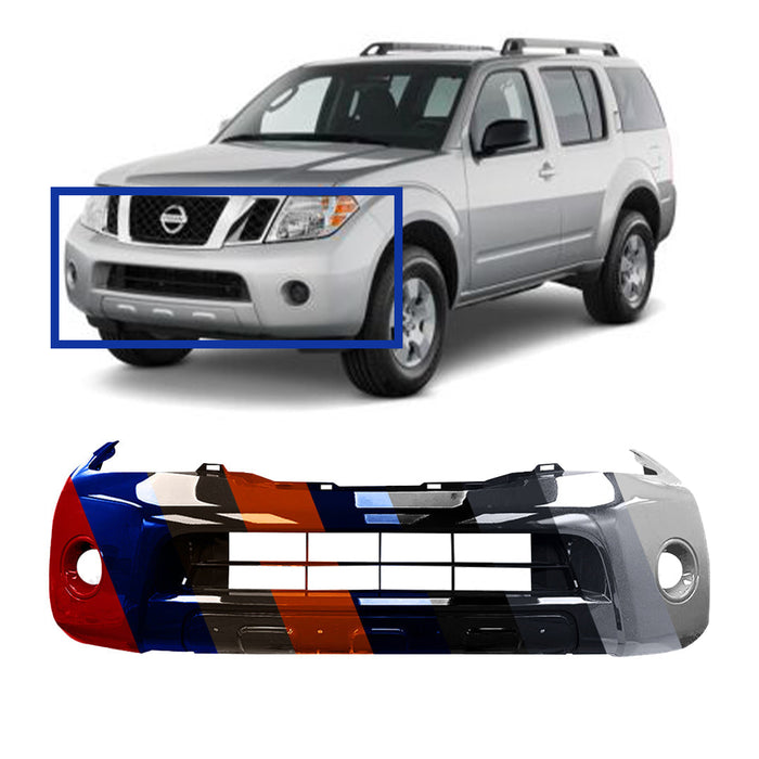 Nissan Pathfinder Front Bumper With Spoiler Holes - NI1000259