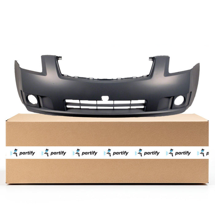 Nissan Sentra CAPA Certified Front Bumper W/O Fog Lamps Textured Fog Lamp Opening - NI1000273C