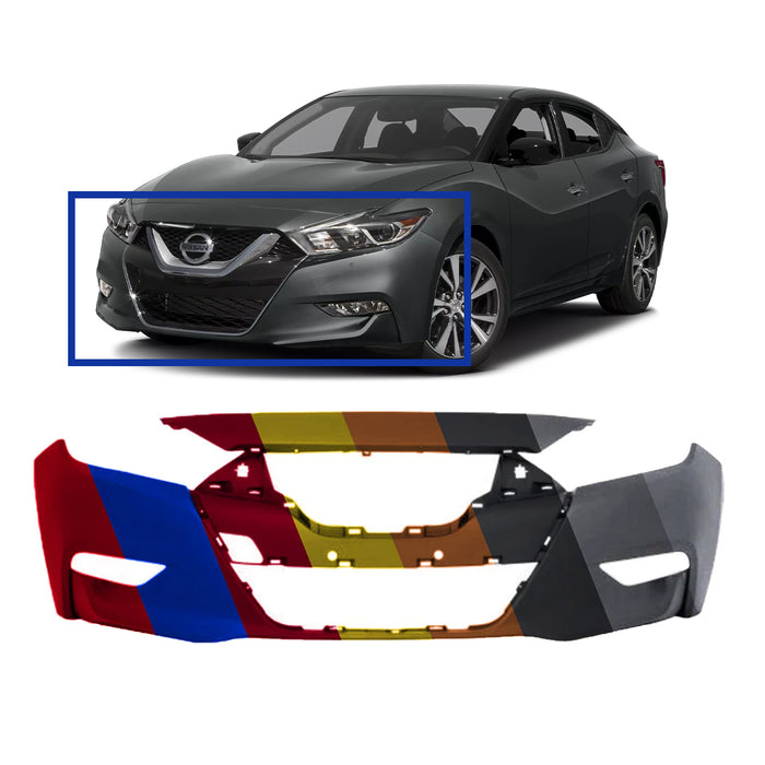 Nissan Maxima CAPA Certified Front Bumper Without Sensor Holes - NI1000309C