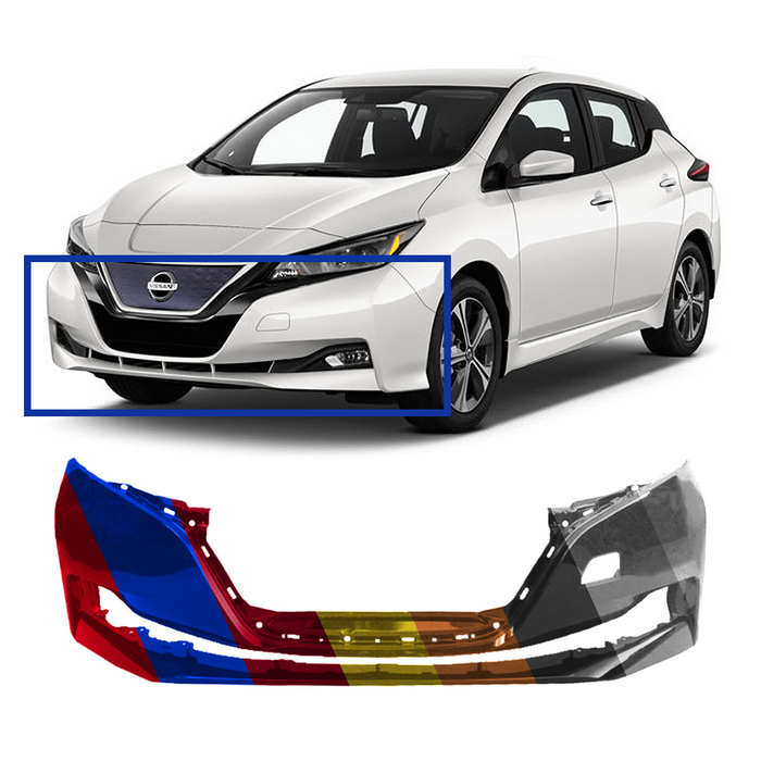 Nissan Leaf CAPA Certified Front Bumper Without Lower Valance Holes - NI1000320C