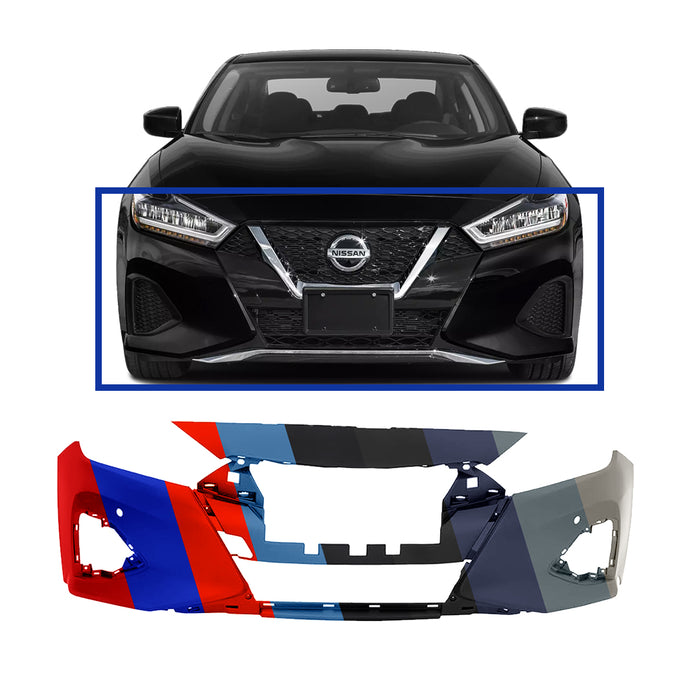 Nissan Maxima CAPA Certified Front Bumper Without Camera & With Sensor Holes - NI1000327C