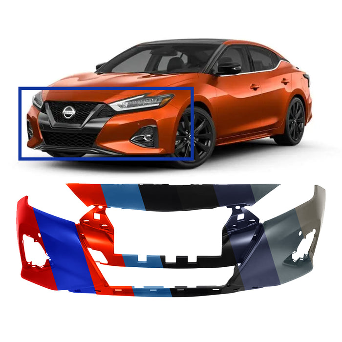 Nissan Maxima CAPA Certified Front Bumper With Camera & With Sensor Holes - NI1000328C