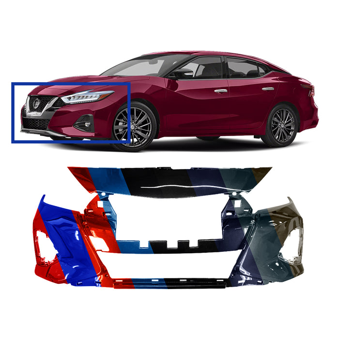 Nissan Maxima CAPA Certified Front Bumper Without Camera & Without Sensor Holes - NI1000334C