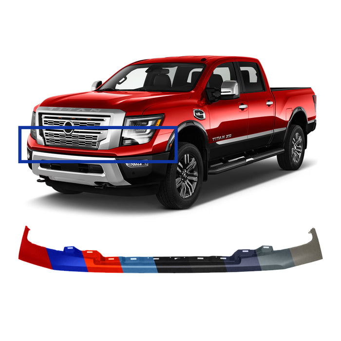 Nissan Titan XD Non-Platinum/Non-Pro-4X CAPA Certified Front Upper Bumper - NI1014108C