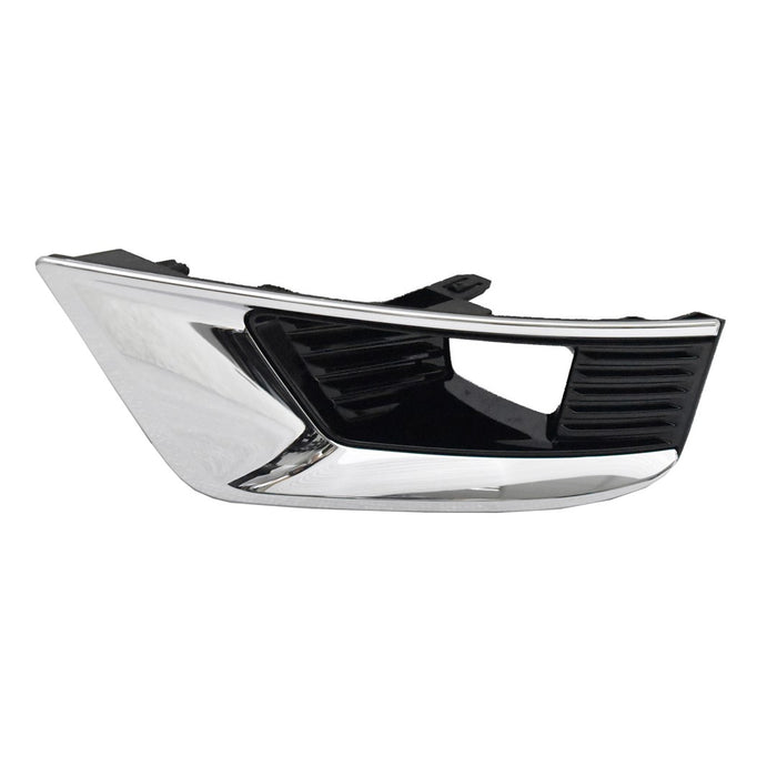 Nissan Armada Platinum/S/SL/SV Front Driver Side Bumper Insert Fog Lamp Bezel For Use W/Fog Lamps Gloss /Chrome - NI1038182