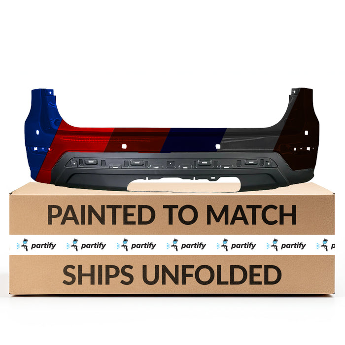 Parachoques trasero con certificación CAPA para Nissan Pathfinder con orificios para sensores y orificio para enganche - NI1100293C