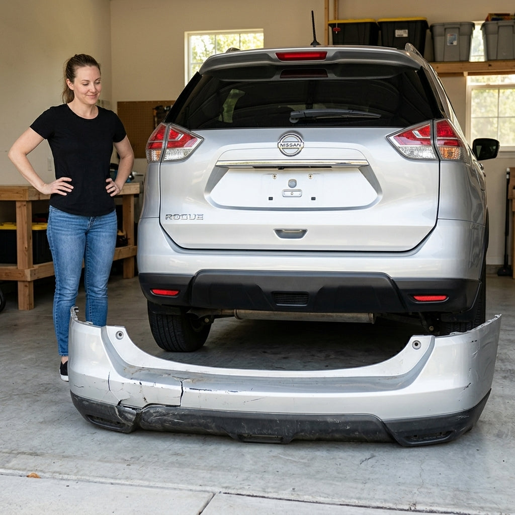 2014-2016 Nissan Rogue Rear Bumper - NI1100295 — Partify