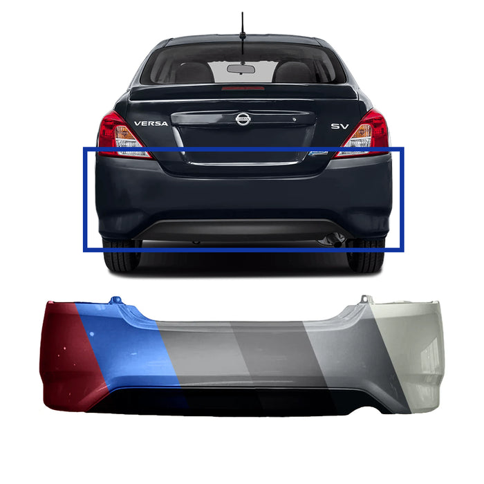 Nissan Versa Sedan CAPA Certified Rear Bumper - NI1100297C