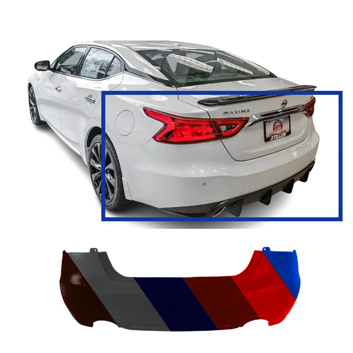 Nissan Maxima CAPA Certified Rear Bumper Without Sensor Holes - NI1100307C