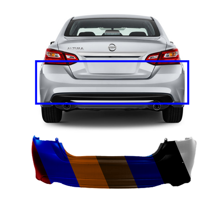 Nissan Altima CAPA Certified Rear Bumper With Sensor Holes - NI1100311C