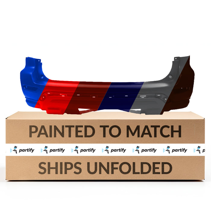 Parachoques trasero con certificación CAPA para Nissan Pathfinder, sin orificios para sensores y con recorte para enganche de remolque - NI1100327C