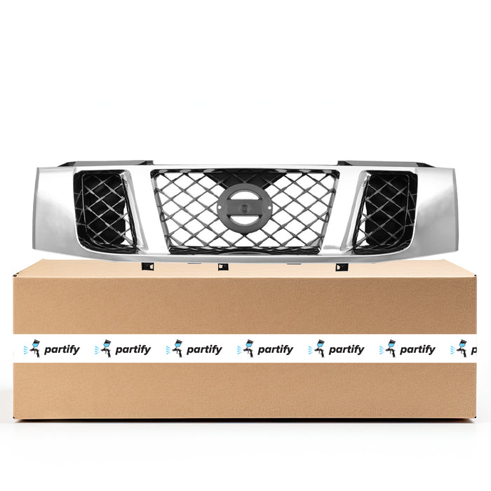 Nissan Titan Pickup Grille Matte Black With Chrome Frame Le/Se - NI1200240