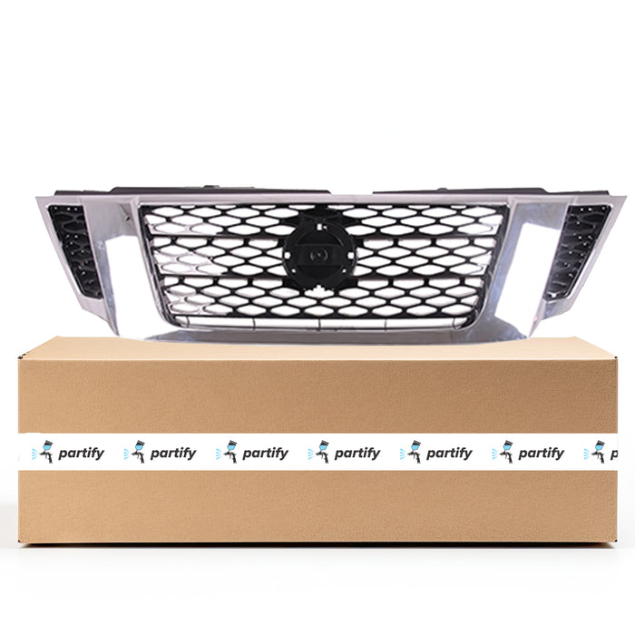 Nissan Armada CAPA Certified Grille Painted Black With Chrome/Camera Sl/Platinum Model - NI1200287C