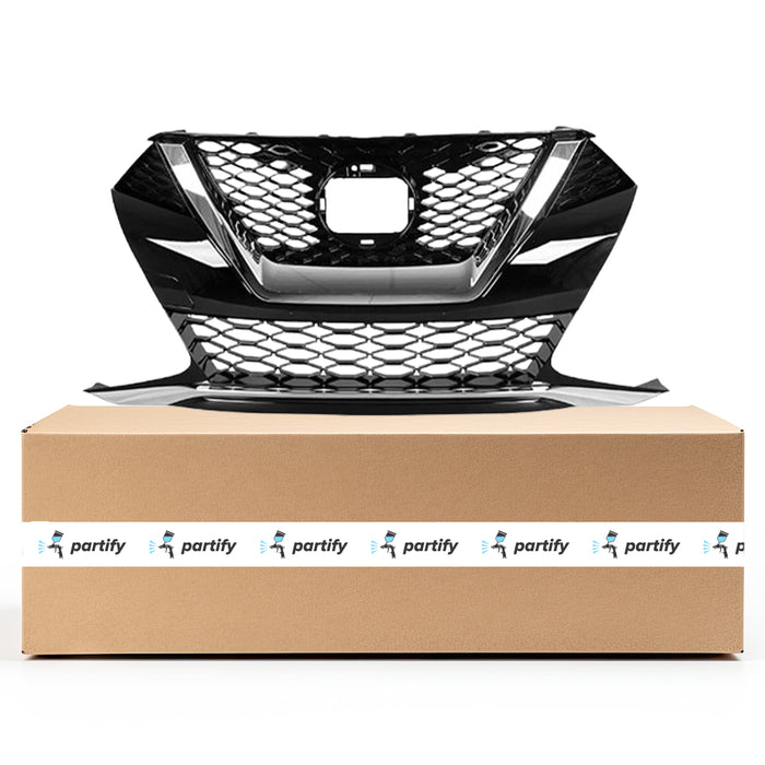 Parrilla negra con certificación CAPA para Nissan Maxima, con moldura cromada y sin cámara (modelos S/SV/SL) - NI1200297C