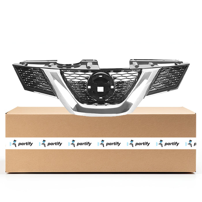 Parrilla inferior para Nissan Rogue, certificada por CAPA, pintada de negro con orificio para cámara para modelos fabricados en Corea - NI1200305C