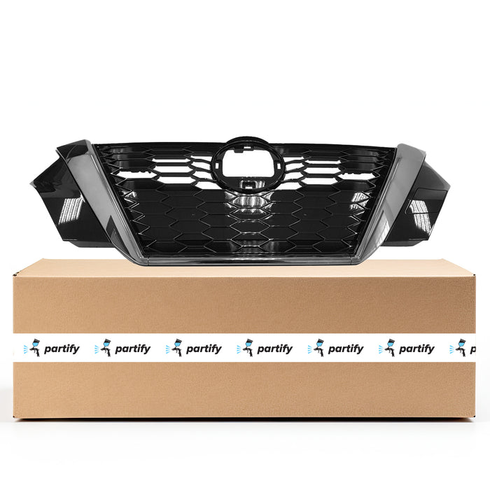 Nissan Sentra CAPA Certified Grille Bright Black Dark Chrome Without Camera With Tow Cover Sr Model - NI1200317C