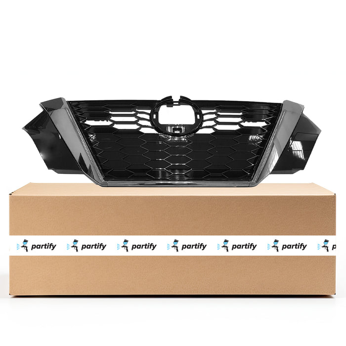 Parrilla OEM para Nissan Sentra, color negro brillante y cromado oscuro, con cámara y cubierta para remolque, modelo Sr - 623106LD0B