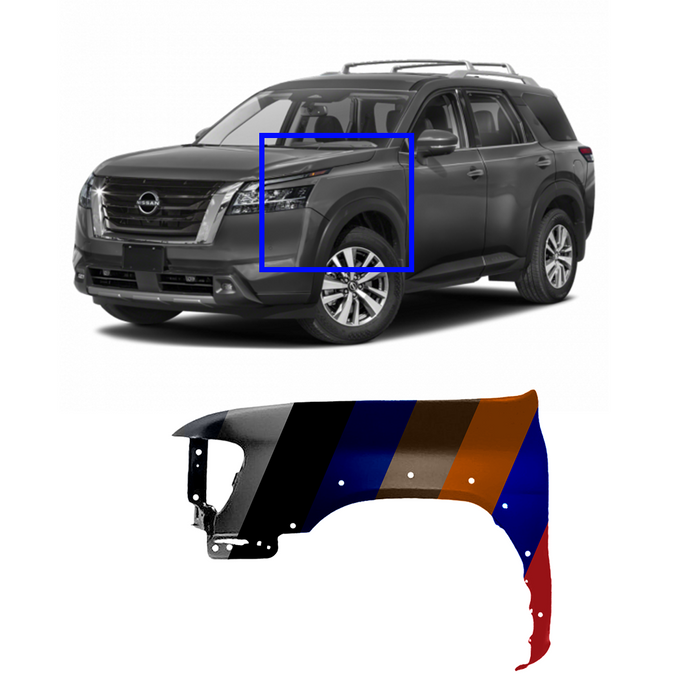 Nissan Pathfinder CAPA Certified Driver Side Fender With Flare Holes - NI1240160C