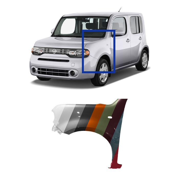 Nissan Cube KROM Edition CAPA Certified Driver Side Fender With Signal Light Hole - NI1240197C