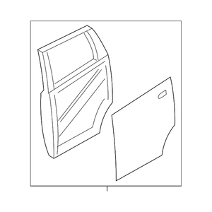 Rear Driver Side Door Shell image