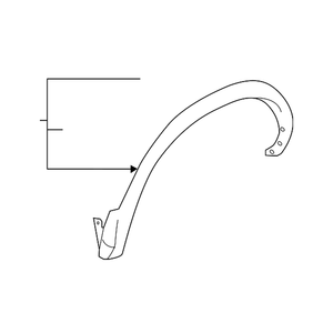 Rear Passenger Side Wheel Arch Molding image