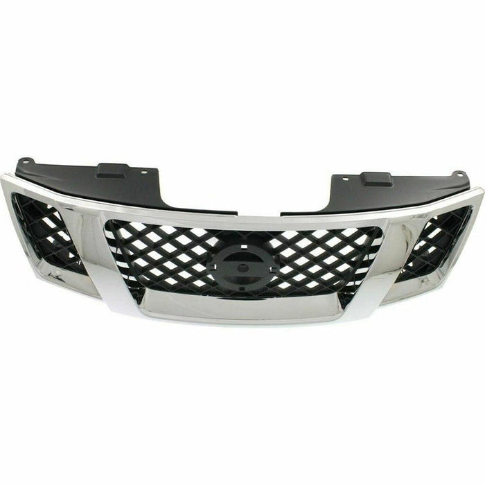 2008-2012 Nissan Pathfinder Grille Assy Matte Black With Chrome Moulding - NI1200251-Partify-Painted-Replacement-Body-Parts